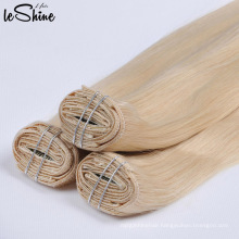 Double Drown Russian Clip Human Hair Extension Virgin Cuticle Aligned